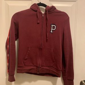 Pink jacket with emblem